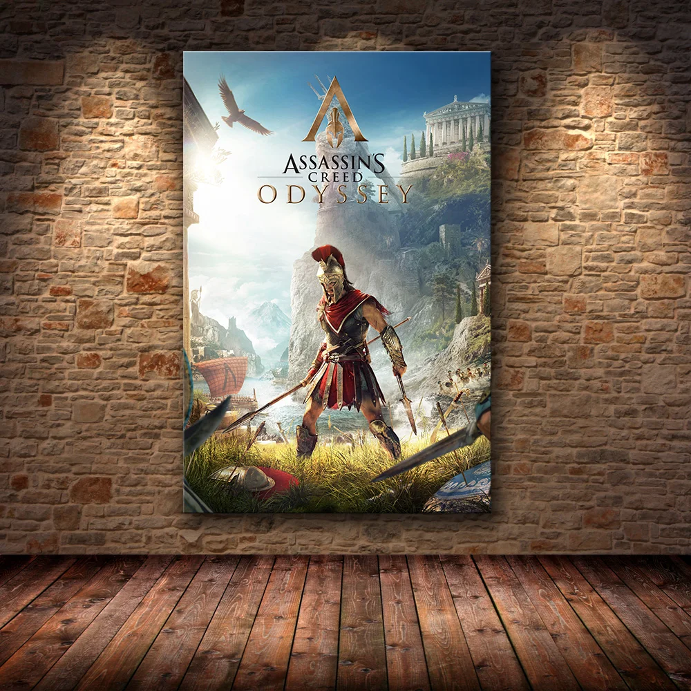 Unframed Плакат Украшение картина Assassin's Creed Odyssey Origins на HD холст картина искусство плакаты и принты - Цвет: 03