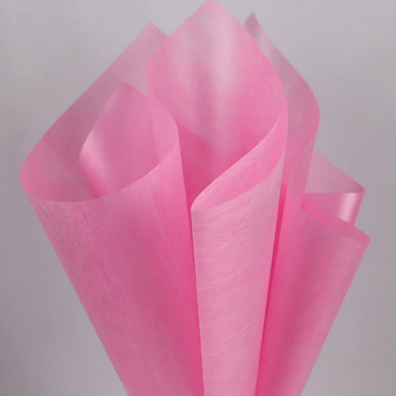 pink 60x60 см двойной цвет водонепроницаемая оберточная бумага цветок подарочная упаковка флорист поставки DIY Papier скрапбук оригами тканевая Бумага Ремесло - Цвет: pink