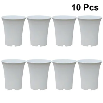 

10pcs Succulents Flower Pot Plant Pot Planter Plastic Pots Round For Home Office Or Garden Decoration