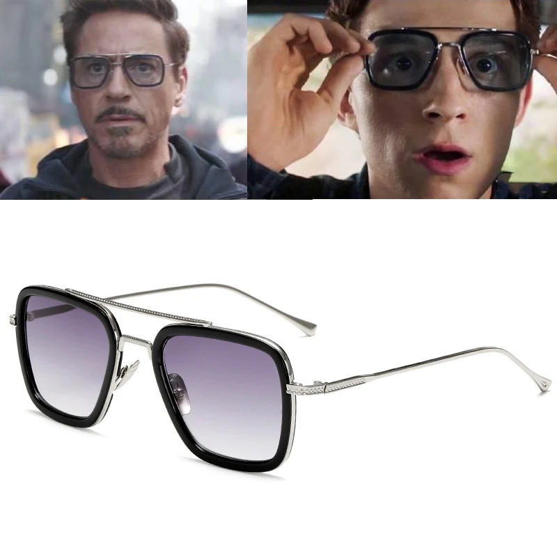 SpiderMan Tony Stark Occhiali Edith cosplay Prop Spider Man Lontano Da Casa  di Peter Parker Occhiali Da Sole Iron Man Occhiali Da Sole uomo| | -  AliExpress