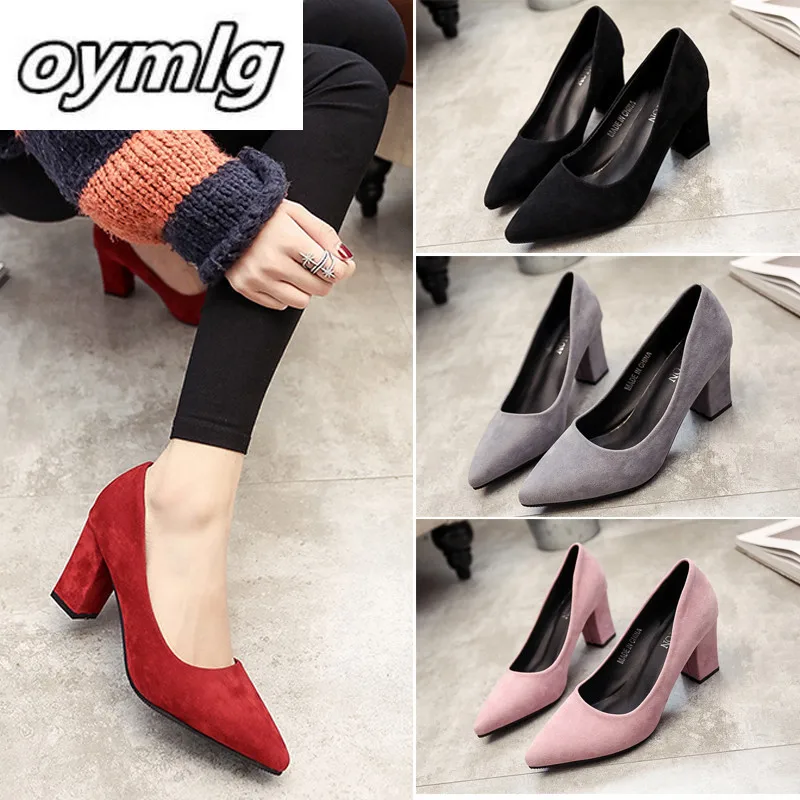 2020 осень женские сандалии женская обувь с острым носком Пикантные черные туфли