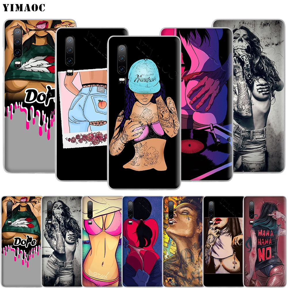 YIMAOC сексуальная девушка мультфильм чехол для телефона Huawei P8 P9 P10 P20 P30 Lite Pro P Smart Z 2018