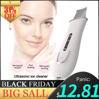 

Ultrasonic Skin Scrubber Instrument Of Ultrasound Scraper Import Cleaner Pore Cleaner Dead Skin Remover Face Scrubber Peeling