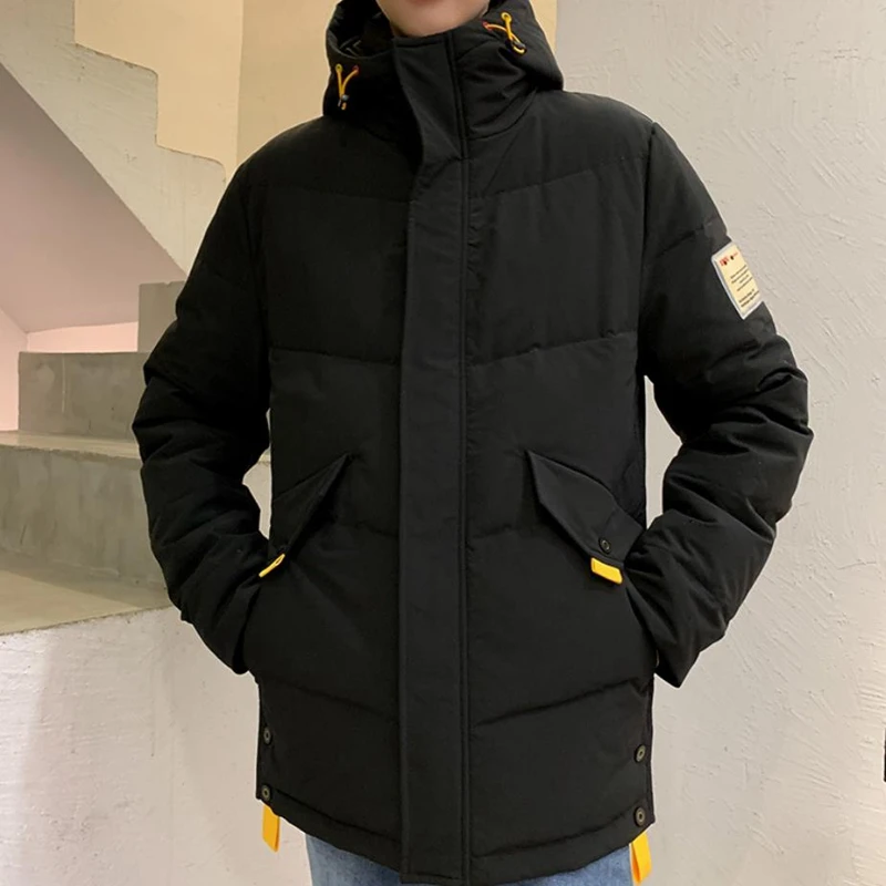 men new style down jackets stand collar black thermal down coat red casual fashion intensification down outerwear warm