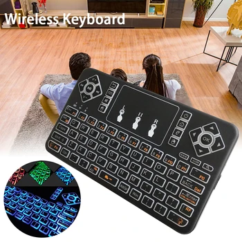

2.4GHz For Windows Android Colorful Backlight With Touchpad Home Office Numeric Bluetooth Wireless Keyboard Mini Handheld Remote