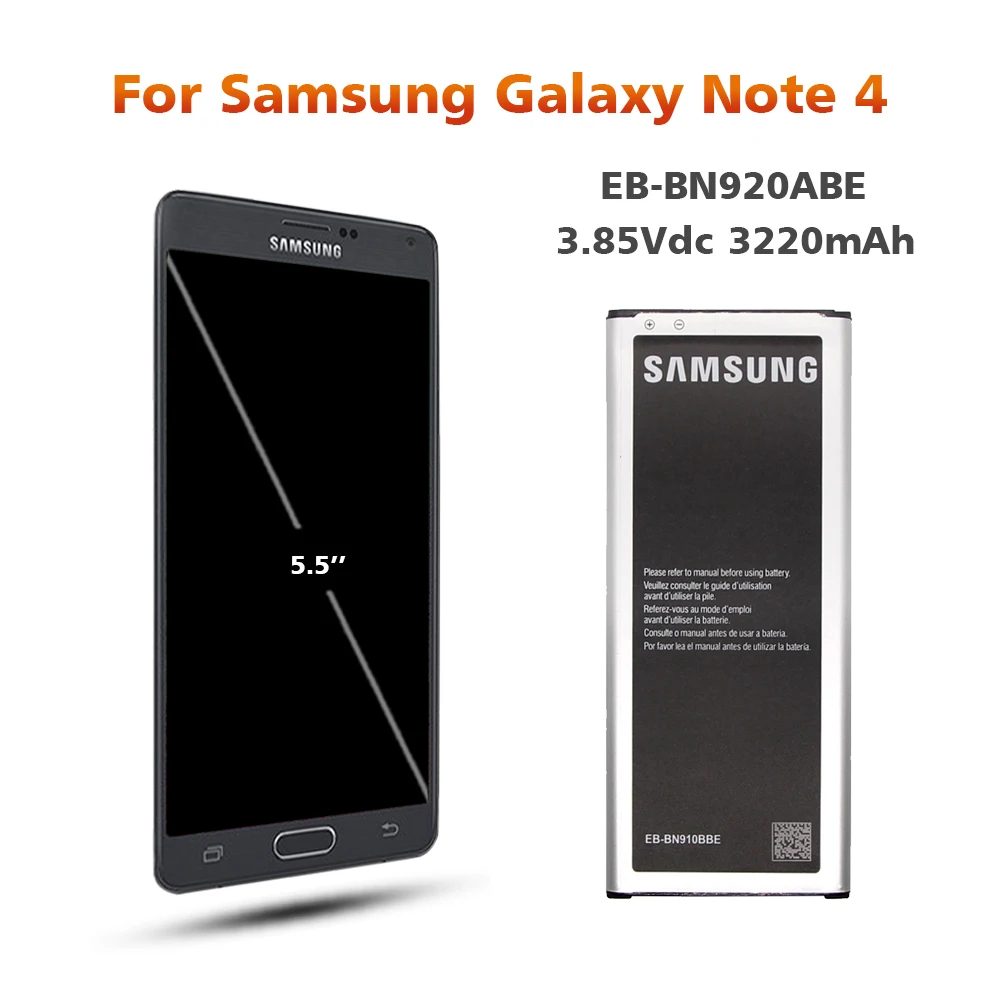 Аккумулятор для samsung N910 EB-BN910BBE 3220mA для samsung Galaxy Note 4 N910F N910H N910V N910C Сменный аккумулятор для телефона