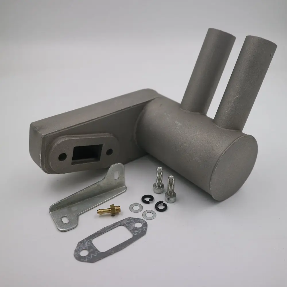 Aluminum pitts muffler for Zenoah 45cc G45 gas engine rc plane