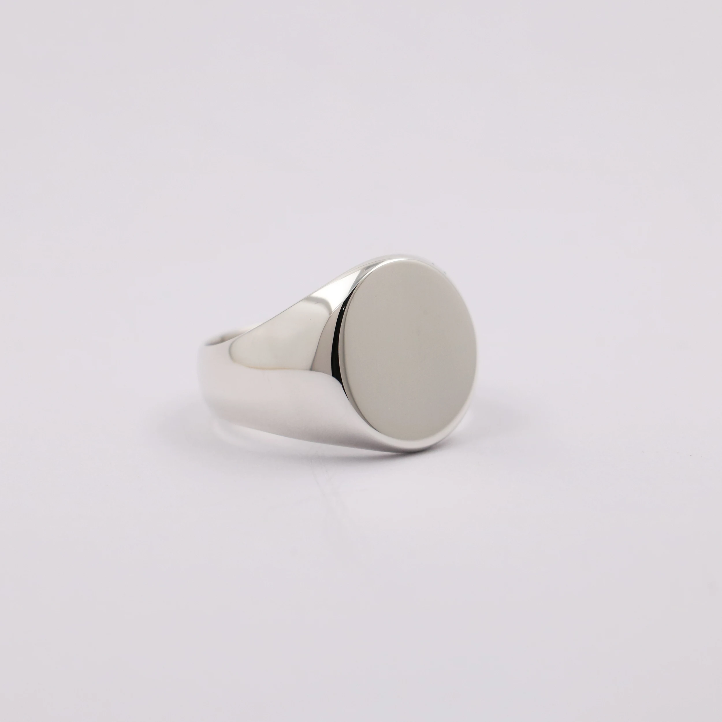 Genuine Sterling Silver Plain Oval Signet Ring