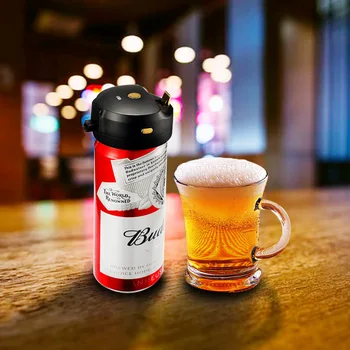 

Portable Canned Beer Foamer Foam Maker Bubbler Portable Battery Powered Beer Server ABS Ultrasonic Vibration Washable Foamer