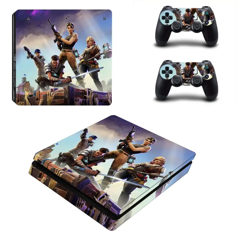 Наклейка для PS4 Slim Skin Виниловая наклейка консоли Playstation 4 и 2 контроллеров Sticker