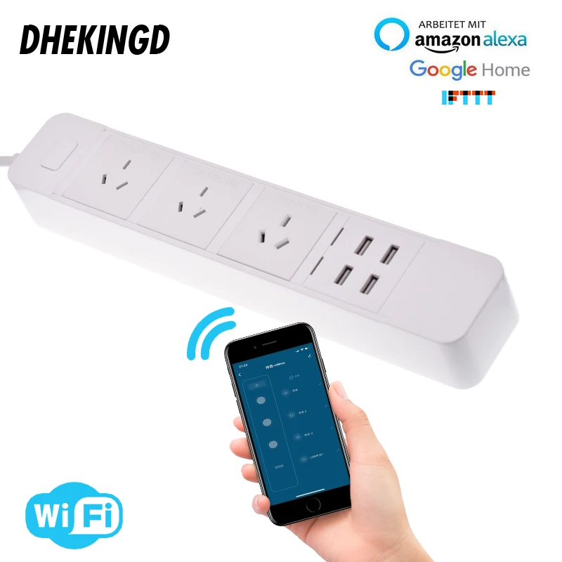 Мощность полоса Wi Fi USB считыватель смарт штепсельная вилка австралийского
