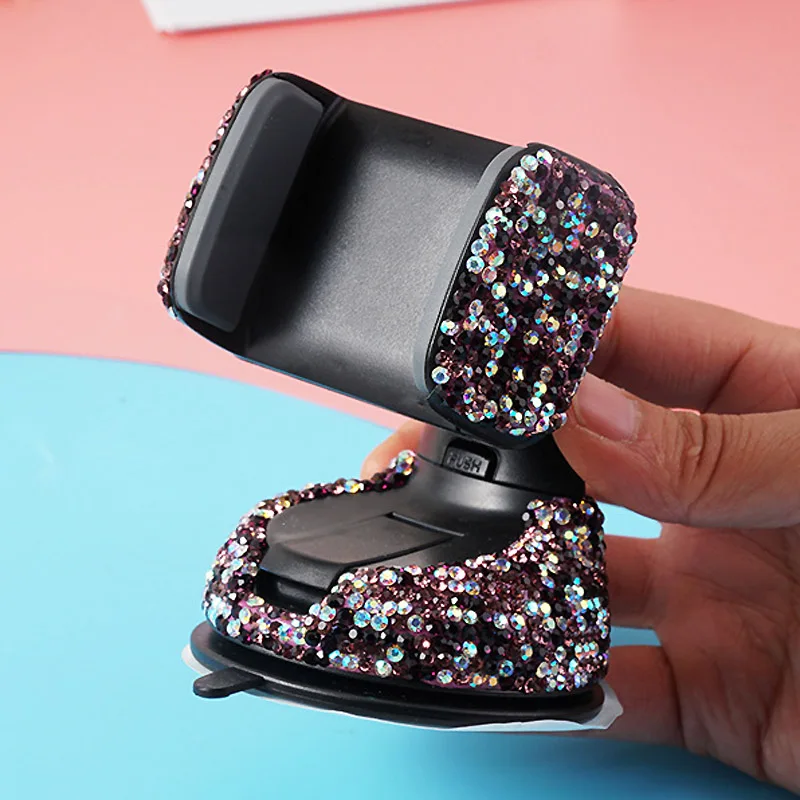 Beautiful-Glitter-Crystals-Car-Mobile-Phone-Holder-White-Pink-Color-GPS-Stand-for-Dashboard-Windshield-Vent-15