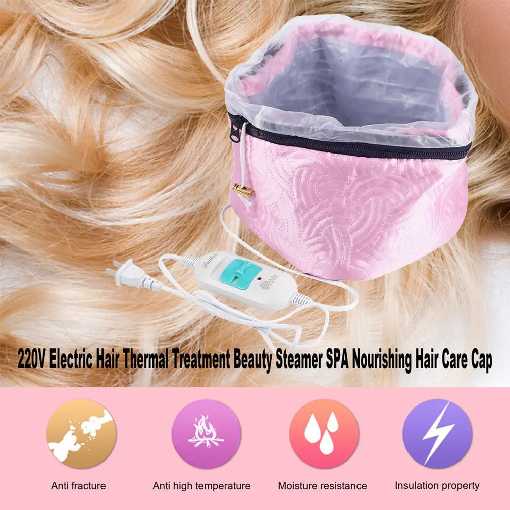 Heating Cap Household Hair Mask Hat Oil Cap Electric Heating Hair Care SPA Reusable Shower