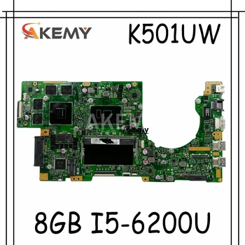 شراءK501UW اللوحة لابتوب For Asus K501UQ K501U اختبار اللوحة الأصلية DDR3 8G-RAM I5-6200U GTX940M