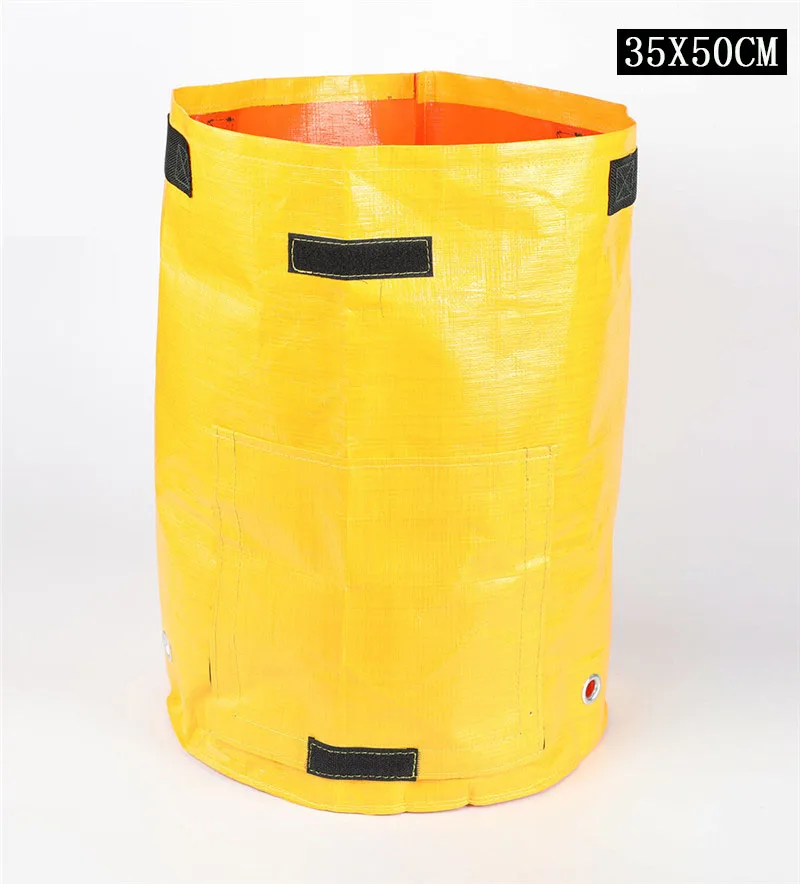 Yellow 35 x 50cm Выращивание картофеля контейнер мешок DIY Плантатор из полиэтиленовой ткани посадки овощей Садоводство, овощи горшок посадки выращивание мешок садовый инструмент - Цвет: Yellow 35 x 50cm