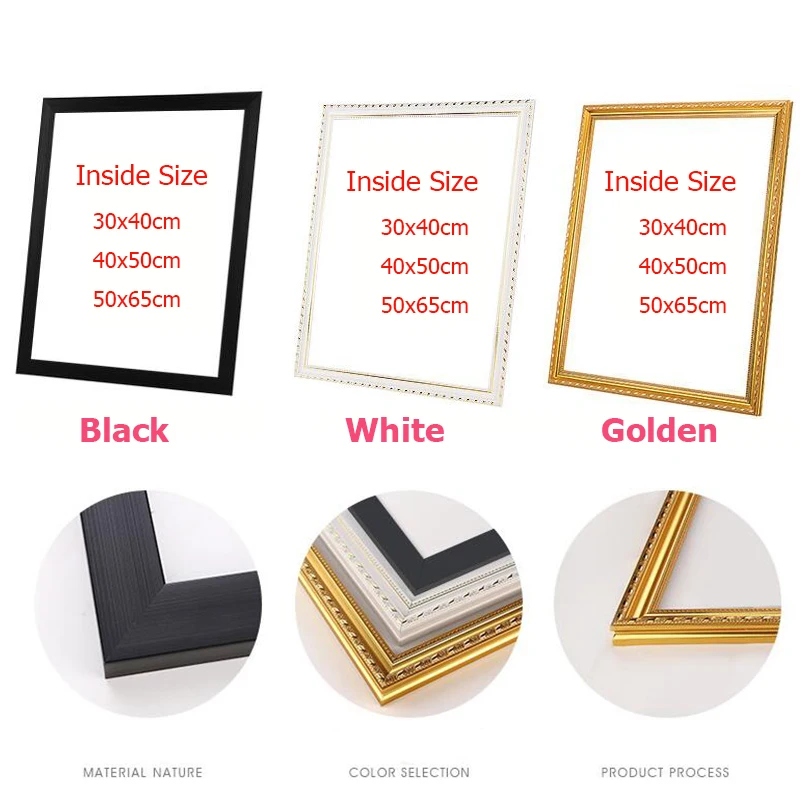 Wood Canvas Frame Wood Photo Frame Wood Frame Art Frames Wood Picture Frame Wood Stretcher Diy Oil Painting Diamond Mosaic Thick Frame
