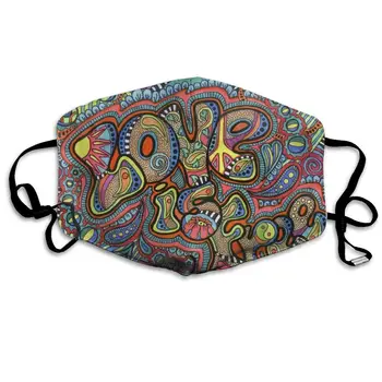 

Hippie Anti Dust Half Face Mouth Mask, Unisex Cotton Warm Fashion Adjustable Washable Mask