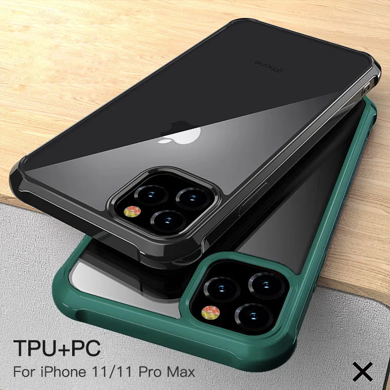 Прозрачный акриловый чехол для iPhone 12 Pro Max Mini противоударный бронированный