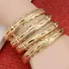 24k Gold Color Bangle for Women Dubai Bride Wedding Ethiopian Bangle Arab Jewelry 4