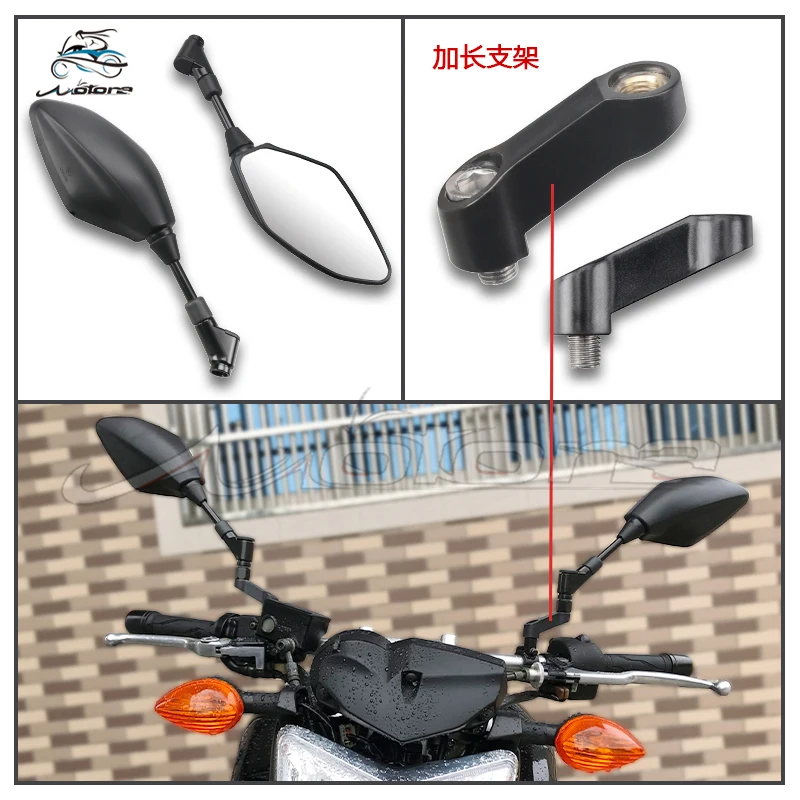 

Универсальное боковое зеркало для скутера, 10 мм, для мотоциклов Kawasaki, honda, suzuki, yamaha, benelli