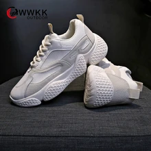 WWKK/ г.; Осенняя обувь; женские мокасины; zapatos mujer; кроссовки на платформе; женская прогулочная обувь со шнуровкой; повседневные Мокасины на плоской подошве