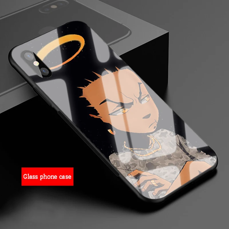 Boondocks Tempered Glass Phone Case For iphone 12 11 Pro Max 5 6 7 8 X XS XR XSMax Shell 12Pro Max Cover Shell phonecase