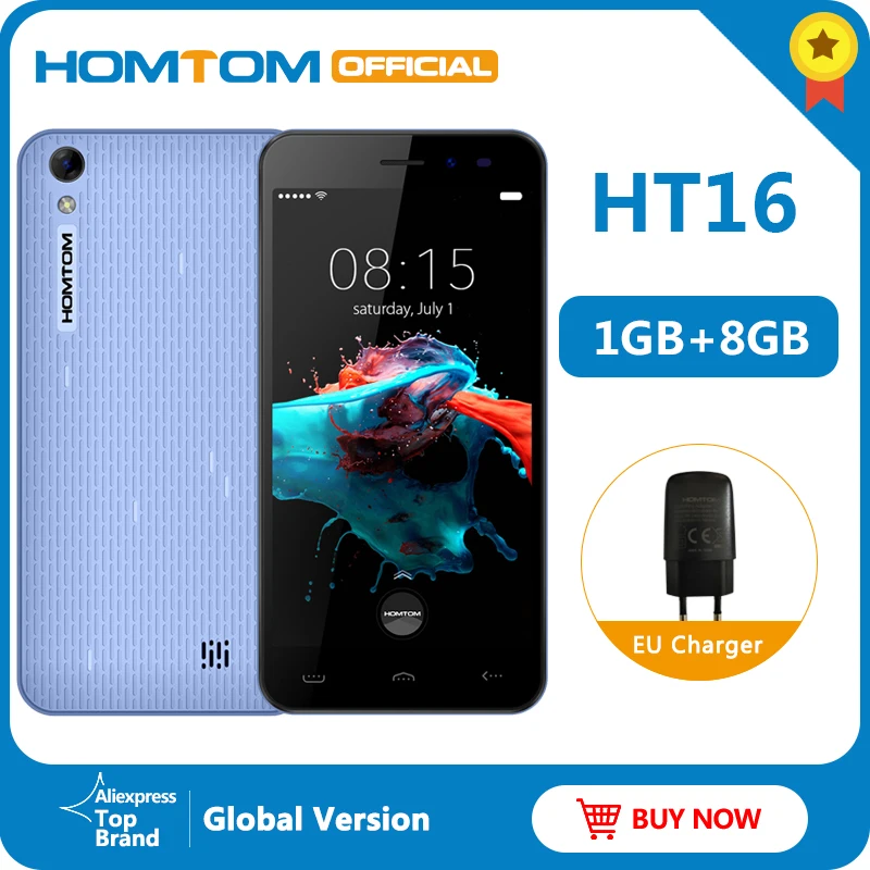 Дешево Оригинальная версия Smartphone HT16 Android 6,0 смартфон четырехъядерный MTK6580 5,0