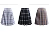 GOHYPDUG School Dresses Plaid Pleated Skirt Students Cosplay Anime Pleated Skirt Jk Uniforms Sailor Suit Short Skirts for Girl 2
