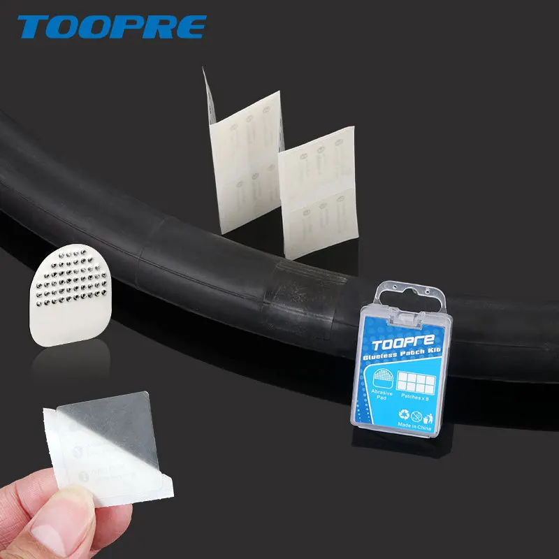 

Bicycle Tire Patch Glue-Free MTB Road Bike Inner Tire Repair Tool Kits Transparent Rubber Glueless Puncture Tyre Patches Pads