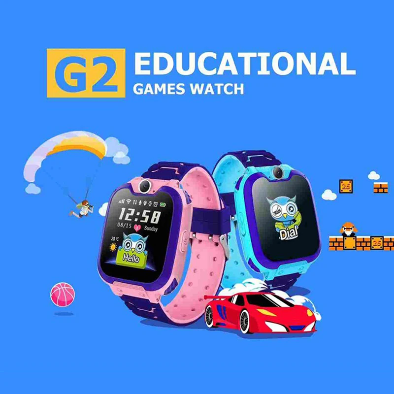 

G2 Children's Smart Phone Watch Base Station LBS Positioning + Camera + Music + Game Function English Version (USB Charging Sect