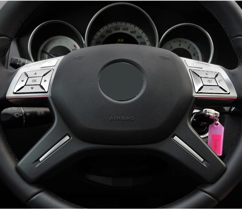 Украшение для автомобильного руля ABS для Mercedes Benz C Class W204 C180 C200 2011-13/E ML GL Class W212 X166 W166