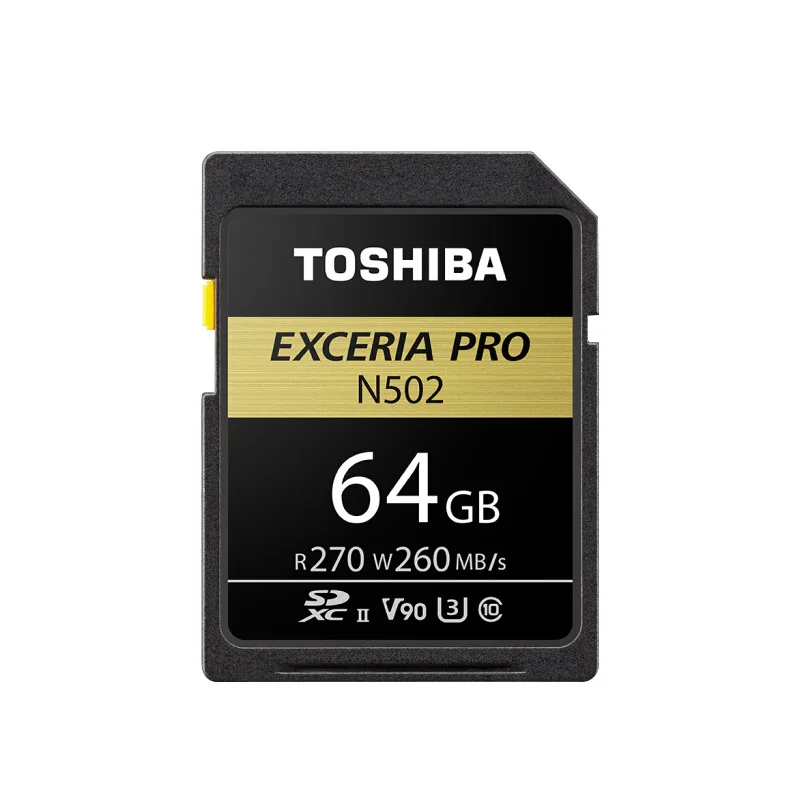 64GB Оригинальная карта Toshiba sd-карта Exceria Pro SDHC 32 Гб SDXC 64 Гб 128 ГБ V90 UHS-III C10 флэш-карта памяти N502 Max 270 МБ/с./с - Емкость: 64GB