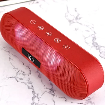 

TG LED Bluetooth Outdoor Speaker Metal Portable Super Bass Wireless Loudspeaker 3D Stereo Music Surround With Mic FM TFCard Aux