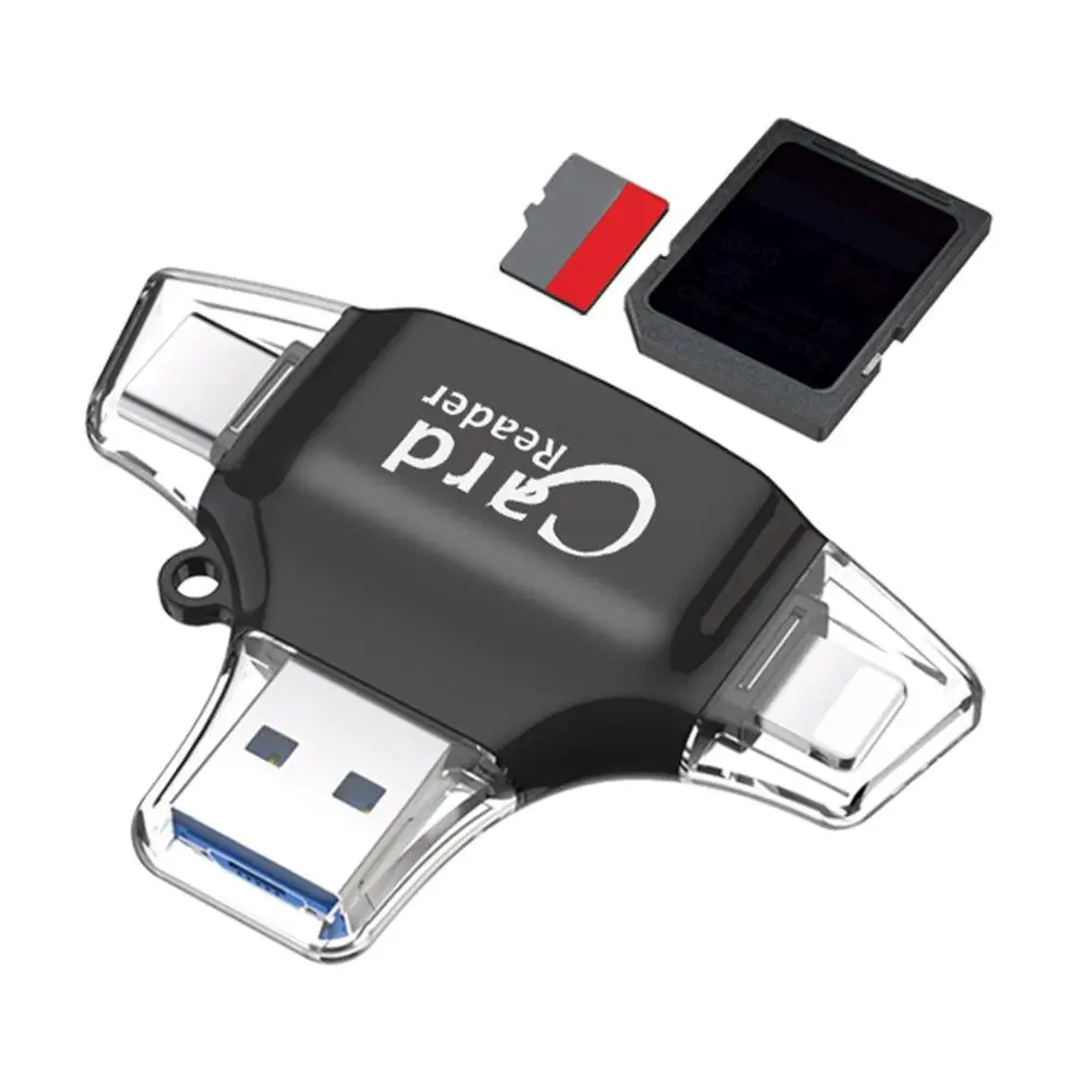4 в 1 TF кард-ридер для iOS/OS X/PC/OTG Android lot HOT UK