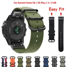 Для Garmin Quick Fit 26 мм/22 мм NATO нейлоновый ремешок для часов для Garmin Fenix 5/5 Plus/Fenix 5X/Fenix 3/D2 Delta PX