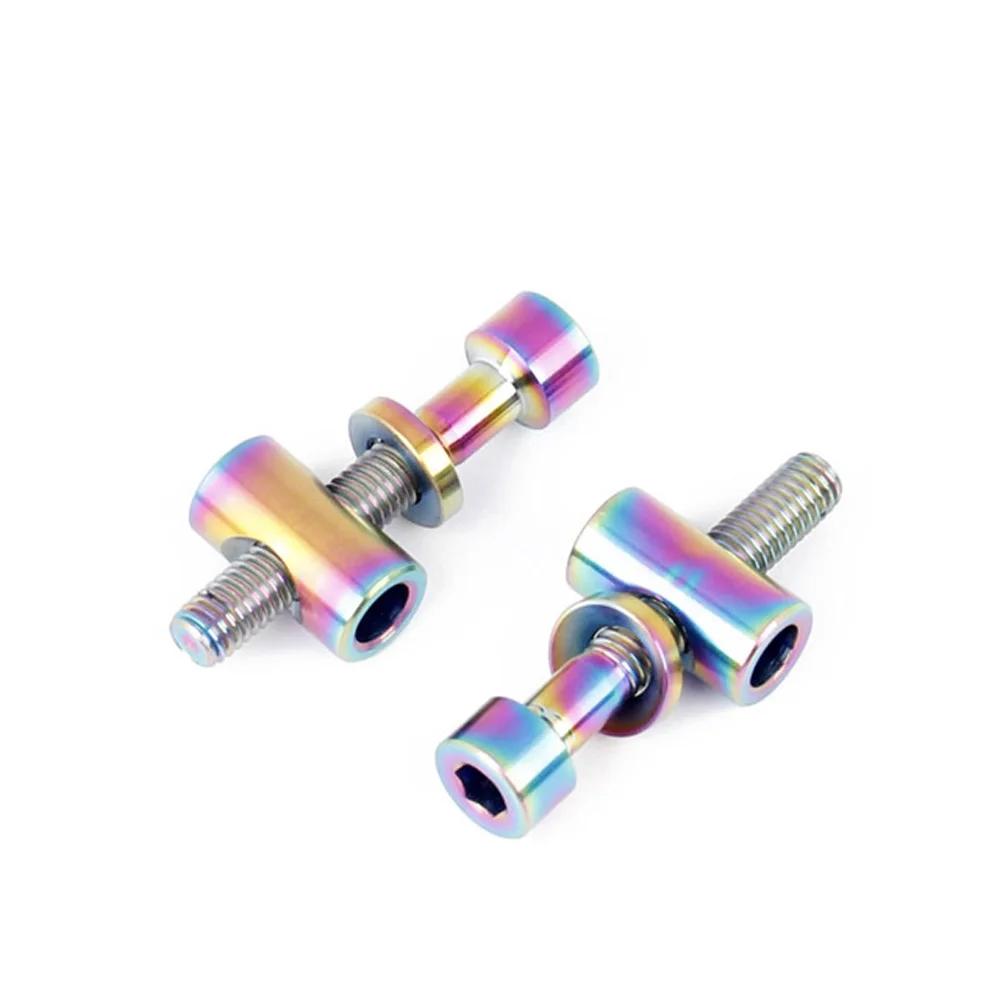 Rainbow M5x30mm 3 шт. Титан сплав M5 X 30/40 мм болт велосипедное седло под винт - Цвет: Rainbow M5x30mm