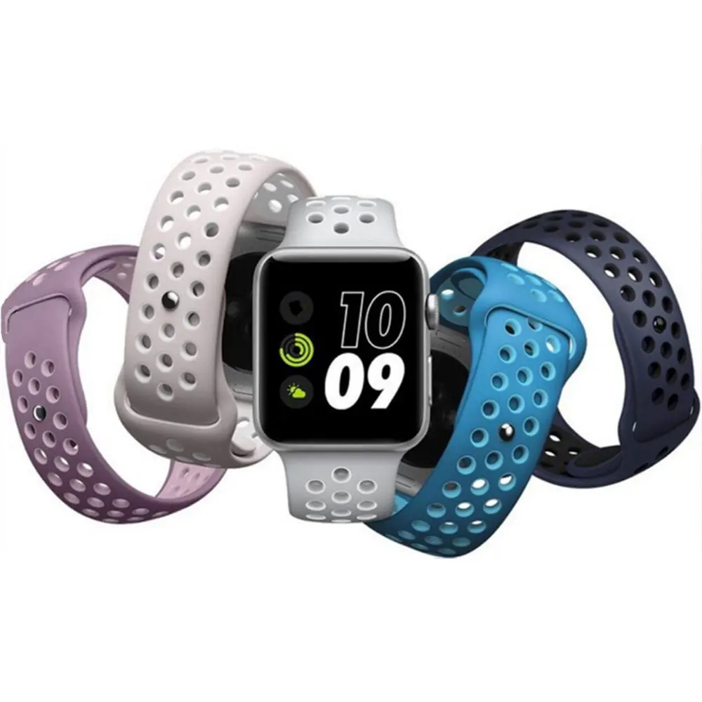 

KISSCASE Sports Silicone Band For Apple Watch 4 3 2 1 42MM 38MM Rubber Strap Bands For Nike+Apple Watch 4 3 40mm 44mm Bracelets