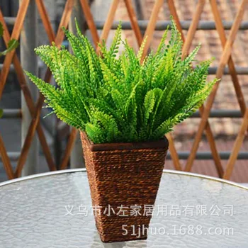 

Artificial Plant Artificial Pteris Multifida Poir Pteris Leaf Phoenix Bundle of Persian Grass Plant Wall with Wood Engineering z
