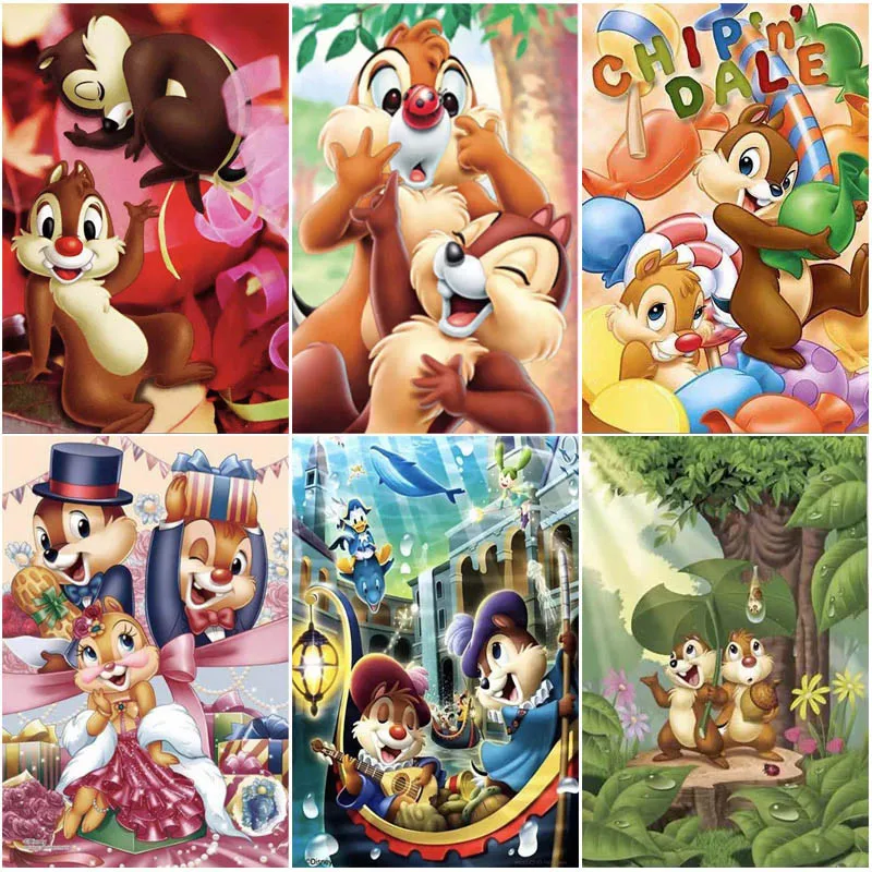 Алмазная живопись Disney Chip 'n' Dale мультяшная белка полноразмерная