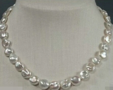 +++ 02073 10-12mm south sea keshi white pearl necklace AAA 18&quot | Украшения и аксессуары