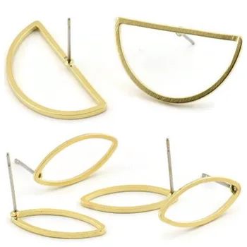 

Raw Brass Stud Earrings (Nickel Free and Lead Free) d041.d042.d064.a1371.a1374.a1361.