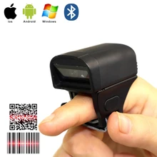 Mini Bluetooth Wireless finger barcode scanner Bar code reader CCD 1D Laser 2D QR Wearable Ring code Portable Handheld scanner handheld qr code scanner gun ip54 industrial design dustproof waterproof solid and reliable performance barcode reader hs 5600