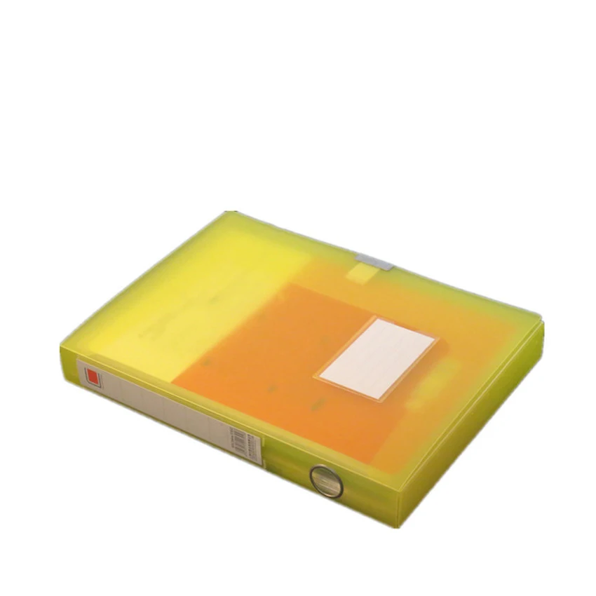 A4 thickened transparent colorful file box, hard plastic document