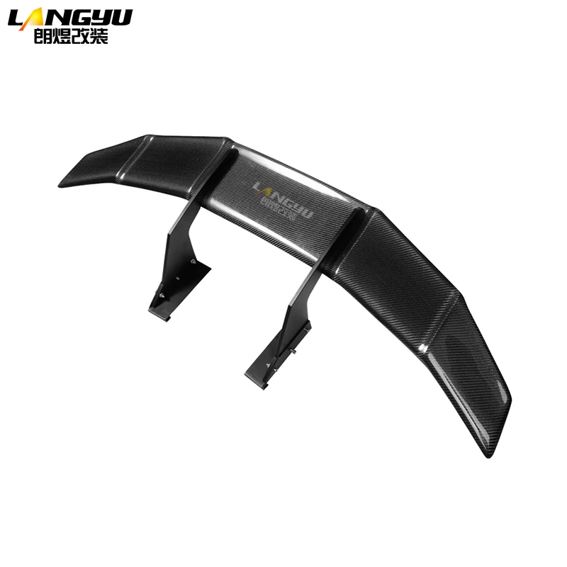 For Cadillac ATS Sedan 4dr 2013 GT Style Carbon Fiber Aluminum Brackets Stands Trunk Spoiler Wing