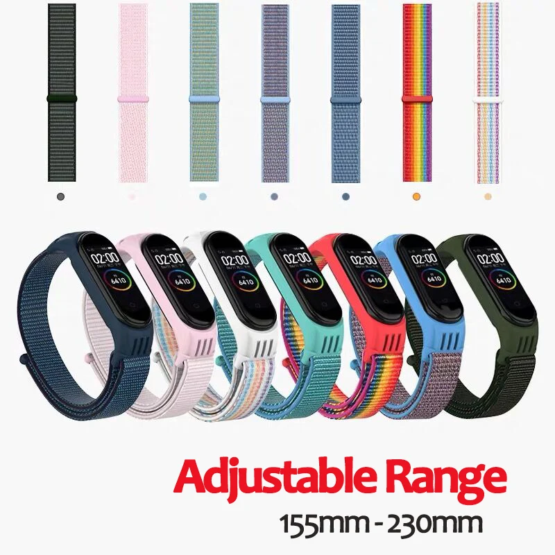 Нейлоновый ремешок для xiaomi mi band 4 браслет NFC умные часы замена 3 цветной Ремешок