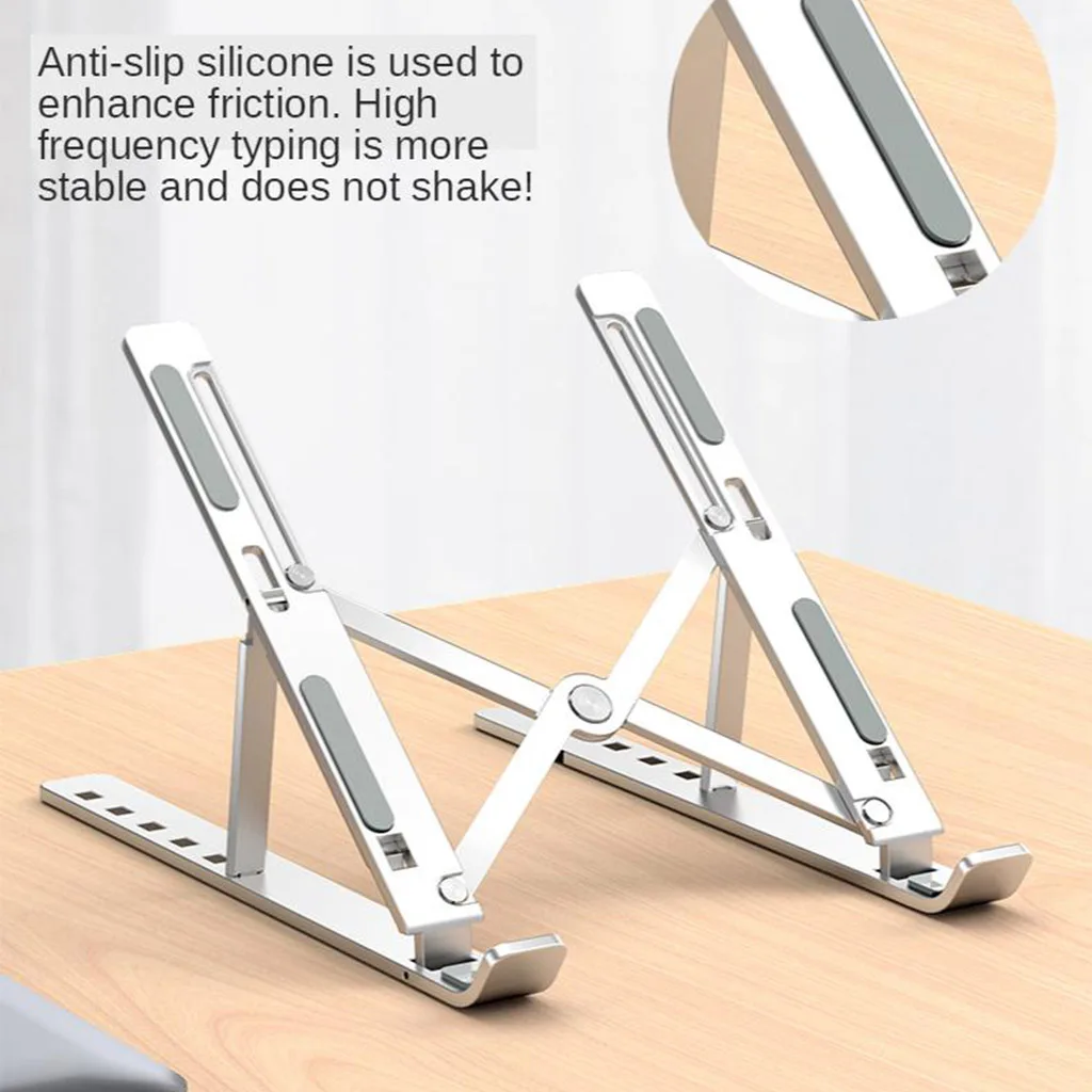 Laptop Holder Bracket Aluminum Radiator Cervical Folding Portable Base For Macbook Lapdesk Computer | Автомобили и мотоциклы