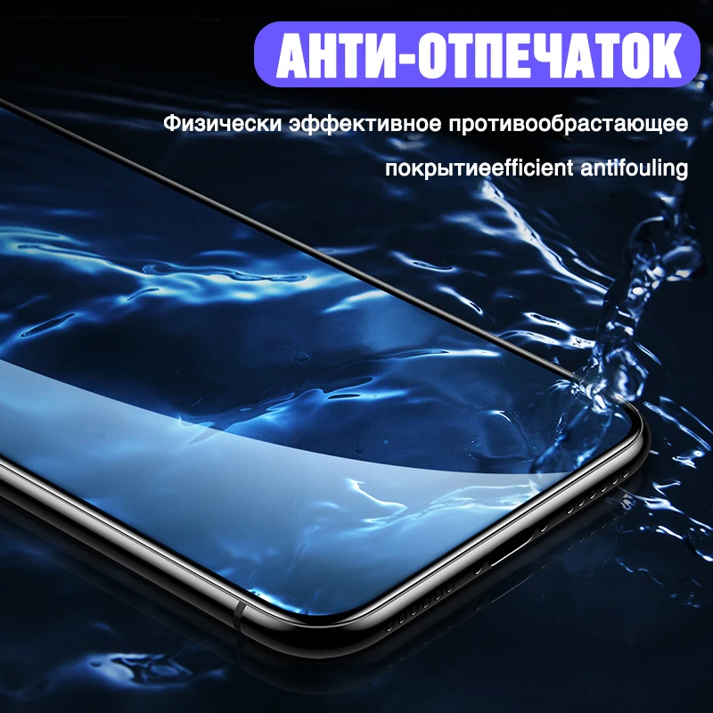  Gehärtetem Glas auf Für iPhone X XR XS Max Glas volle abdeckung iPhone 11 pro max Screen Protector 