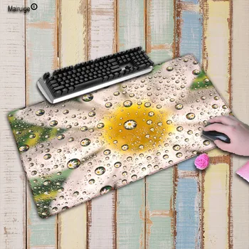

Daisy Flower Water Droplets Large Gaming Mouse Pad Rubber Mouse Mat Keyboard Pad Desk Mat For Laptop Computer Gamer