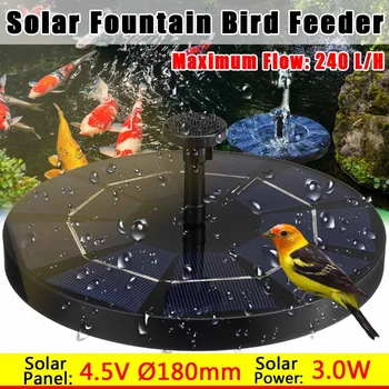 

Solar Powered Fountain Light Detection Solar Powered Portable With 1200mAh Battery Auto On Off Garden Outdoor Bird Bath Fountain