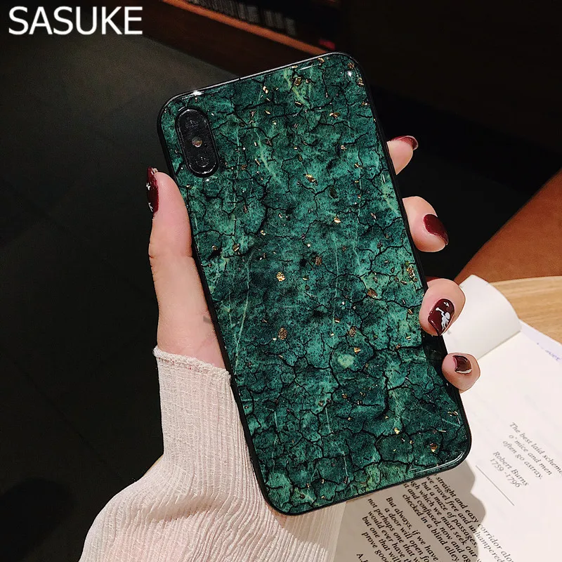 Мраморный чехол из золотой фольги для samsung Galaxy S7 Edge S8 S9 S10 Plus S10E Note 8 9 M10 M20 M30 s Мягкий